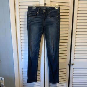 American Eagle Outfitters Women's Dark Blue Skinny Jeans